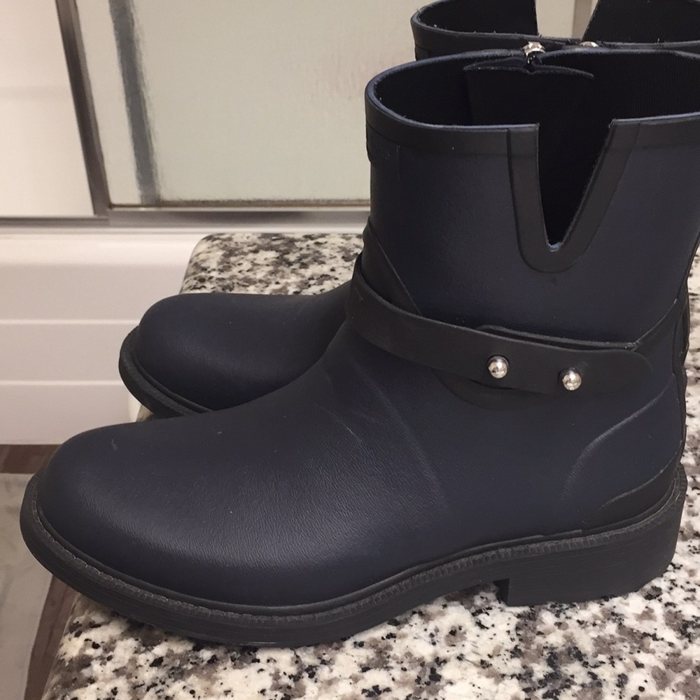Navy Rag and Bone rain boots